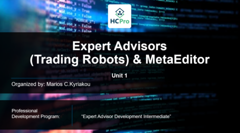 PART 1 – Expert Advisors and MetaEditor